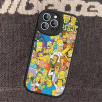 Animacinis The S-Simpsons Odinis Telefono dėklas IPhone 16 15 14 13 12 11 Pro Max Plus iPhone 16 pro yellow