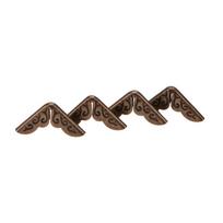 50PCS 15mm Metal Book Corner Protectors Gold / Bronze / Yellow Iron Vintage Photo Corner Protector Small Size 3/5 Inch bronza