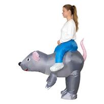 Mielas pripučiamas pelės kostiumas Helovinui ir Kalėdoms - Suaugusiųjų Cosplay ir Pasirodymo apranga Adult 155-190cm gray