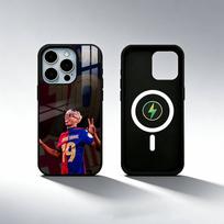 Lamine Yamal dėklas telefonui iPhone17,16,15,14,13,12,11 Plus,Pro Max Magnetinis Magsafe belaidžiam įkrovimui iPhone12