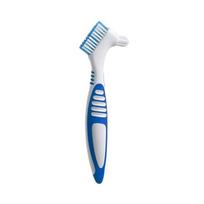 Double Sided Denture Brush Plastic Descaling Brush New Orthodontic Retainer  Denture Care mėlyna