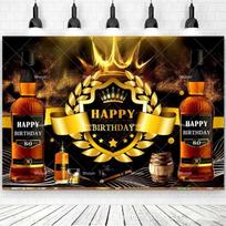 Whiskey Cigar Vintage Wooden Photography Background Men Birthday Decorations Party Supplies Summer Style Bar Wall Decor Curtain 47.2x31.5inch/120*80cm brown