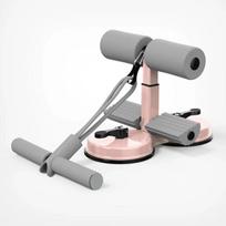 Daugiafunkcinė atsilenkimų įranga su dvigubu siurbtuku kulkšnių atramai, reguliuojama plankų fitneso treniruočių įranga namų sporto salei pink1 gray