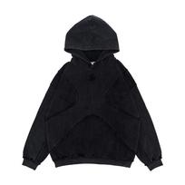 QICHE Men Solid Color Reverse Stitching Hooded Sweatshirt Long Sleeve Casual Outerwear Jacket Autumn Winter Daily Top S juoda