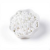 Crystal sweetener decorations, snowy candy beads, cake decorating, pastry toppers Pearl White 0.2cm Pearl White 0.7cm 0.085kg