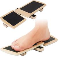 Wooden Balance Board: Posture Corrector & Fitness Trainer for Yoga & Stretching Balance Board [English Manual] beige