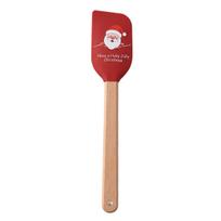 Silicone Spatula, Christmas Wooden Handle, Kitchen Fondant Cake Cream Spatula, Silicone Butter Spatula, Kitchen Baking Tools beige