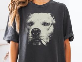Smoking Dogo Argentino Comfort Colors T-Shirt: Dogo Mom Shirt, Dogo Dad Gift Tee - Dog Cigarette, Funny Dog Tee 110 black
