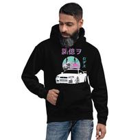 Skyline GT-R R34 JDM Tuner Car Drift Street Racing GTR Unisex Hoodie S black