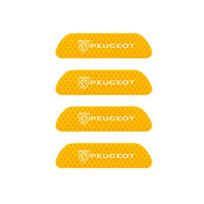 4 vnt. automobilio durų lipdukas Saugos įspėjimas Atšvaitinis ženklas Peugeot 208 3008 308 2008 207 107 508 406 407 307 206 301 408 4008 5008 yellow
