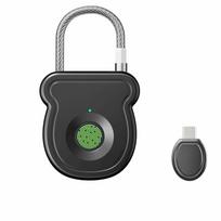 New Keyless Fingerprint Lock ABS USB Charging Smart Padlock Anti-theft 0.5sec Unlock Door Lock juoda