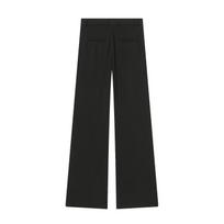 Moteriškas elegantiškas sagomis segamas švarkas Moteriškas stovimas apykaklės ilgomis rankovėmis juodas kostiuminis švarkas Moteriškas pavasarinis kasdienis lauko drabužis S black