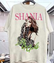 Shania Twain Let's Go Girls Balti trumpomis rankovėmis medvilniniai marškinėliai Spausdintas S-5XL M black