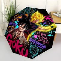 1 vnt. Automatiškai susilankstantis skėtis - Goku kelionės raštas Nešiojamas sulankstomas dizainas su 8 šonkauliais Kalėdinės gimtadienio dovanos multicolor yellow