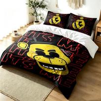 Five nights at freddy 3pc Duvet Cover Set Simple Modern Bedding Set Wrinkle Resistant Soft Fabric All Season Use a perfect gift 135cmx200cm