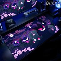 Naujas Anime Gengar pelės kilimėlis Nešiojamojo kompiuterio P-pokemon žaidimo klaviatūros kilimėlis XXL prailgintas stalo kilimėlis HD Kawaii neslystantis guminis pelės kilimėlis 300x600x2mm