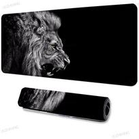 Roaring Lion Mouse Pad Desk Mat Rubber Anti-slip Stitched Edge Gaming Table Mat XXL Gaming Office Keyboard Laptop Long Mousepads 600x300x2mm gray