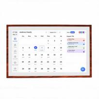 15.6 Inch Digital Calendar Touch Screen Chore Chart Electronic Calendar Smart Family Planner Wall and Desk Mountable white