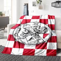1pc Ajax FC Blanket, Gift, for Men and Women, Soft Blanket, Good for Sofa Bed Couch Travel, Lightweight Flannel Blanket 80cmx120cm red