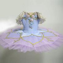 New Children's Professional Ballet Tutu Fluffy Gauze Skirt - Little Swan Stage Costume for Sleeping Beauty Performances 120 cm šviesiai violetinė spalva