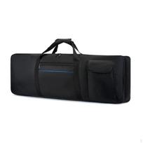 61 klavišo klaviatūros krepšys, elektrinis dėklas, atsparus dulkėms, laikymo kišenės nešiojimui, pasirodymas with Blue Strip black