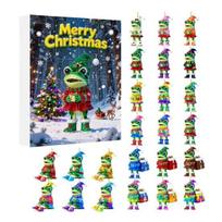 Seasonal Advent Calendar Resist Frog Design 24-Day Countdown Festive Family Activity Calendar Festive Atmosphere Enhancer D gray