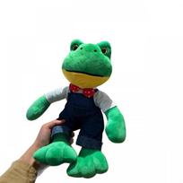New Cross-Border Couple Frog Plush Toys,Long Legs Internet-Famous Frog Stuffed Animal, Super Soft PP Cotton Filling, 25cm/30cm/Pink Coat Girl 28cm žalia