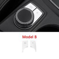 Automobilio centrinės konsolės CD multimedijos mygtukų rėmelio apdailos lipdukai Mercedes Benz GLA X156 CLA C117 A B klasėms W176 W246 Multimedia Button B black