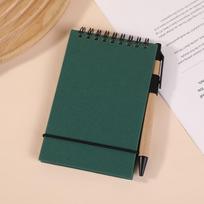 Eco-Friendly Mini Flip-Up Sticky Note Pad with Pen Holder: Tearable Pages & Customizable Cover 50 sheets/100 pages