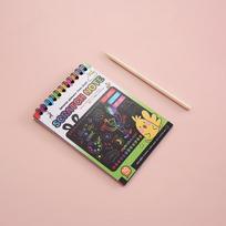 Montessori Scratch Painting Note Scratch Art Paper DIY Children Magic Rainbow Scraping Drawing Art Paper Notepad Stationery Toys gray