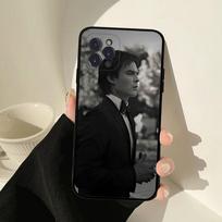 Damon Salvatore The Vampire Diaries Phone Case For IPhone 16 15 14 11 12 13 Mini Pro XS Max Cover 6 7 8 Plus X Funda Shell iPhone 12pro max gray