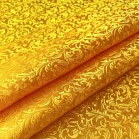 Brocade Jacquard Kviečių Gėlių Rašto Damasko Audinys Mergaitės Šilkinio Satino Suknelei Cheongsam Kostiumui Užuolaidai DIY Siuvinėjimui Lėlių Klijuotei 50cm x 75cm yellow