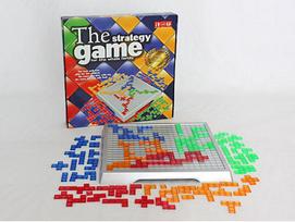 Stalo Tetris Gladiatorių: Interaktyvus žaidimas tėvams ir vaikams su tinkleliu ir figūromis keliems žaidėjams blue