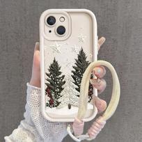 Phone Case For Xiaomi Mi 17 Pro Max 15 Ultra 14T 15T Pro 14 POCO X7 X6 X5 M7 M6 F5 F7 Silicone Christmas New Year Lanyard Cover POCO M6 Pro 5G gray