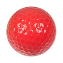 Rubber Golf Practice Ball, Double-Layer Putting Swing Training Golf Ball, Professional Golf Ball for Driving Range Indoor Outdoor red