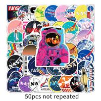 50 American Aviation NASA Space Graffiti Stickers - Perfect for Suitcases & Scooters. pink