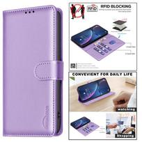 For Moto Edge 70 Fusion 5G/Edge 60 Pro/G05/G35/G55/G75 Book Flip Leather case pouch bag, Credit card case for Google Pixel 10A Opp Bag&For Google Pixel 9/9 Pro/10/10 Pro šviesiai violetinė spalva