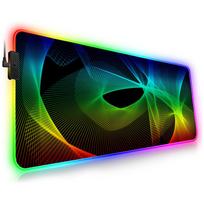 LED Lighting RGB Mouse Pad E-sports Game Keyboard Pad Rainbow Vortex Deskmat Laptop Accessories Mousepad Gamer Mats Anime Mause RGB250x350x3mm blue