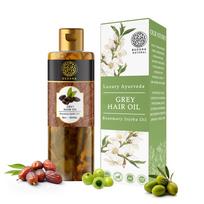 Buddha Natural Grey oil for Hair (150ml) - 100% Ayurveda Certified - Helps with Greys and Hair Care | Restore Natural Shine beige