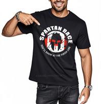 Teeshirts Black Big Size Tee Shirt Spartan Race Logo Design Fashion Tshirt for Unisex New Arrived Summer Short Sleeve Shirt XL black