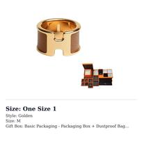 HERMES Olympe Alloy Rings Unisex H500059FC37M One Size 1 auksinė