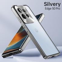 Metal Case For Motorola MOTO Edge 50 60 Fusion Edge50 60 Pro Luxury Frame Matte Back Cover For MOTO Edge 60S X50 Ultra Funda Motorola Edge 60 Fusion sidabras