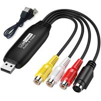 USB 2.0 RCA Video Capture Card USB AV Recorder VHS TV DVD VCR Audio Capture Adapter RCA To USB Video Converter for Mac Female Port