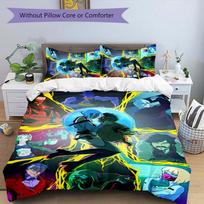 Cyberpunk 3pcs Bedding Set Duvet Cover Closure Includes 1 Duvet Cover & 2 Pillowcases for All Seasons Bedroom Home Dorm Decor 140cmx200cm