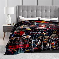 Red Bull Racing F1 Team Collage Flannel blanket for bedroom, living room, sofa, and nap 130x150cm(51*59in)