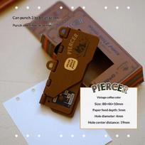1Pcs Loose Leaf Notebook M5/A7 Portable Binder Punching Machine 3-Hole 4Mm Card Hole Punch Office Supplies rožinė