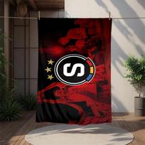 Ac Sparta Praha Flannel Blanket Soft Warm All-Season Throw, Design for Camping, Car Travel, Hiking Sofa, Bed, Office Perfect Gift for Parties 80cmx120cm black