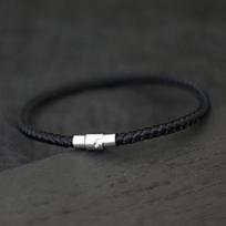 Paprasto stiliaus kilio virvės apyrankė Unisex magnetinis užsegimas Raudonos laimės gijos apyrankė Draugystės papuošalas Paplūdimio aksesuarai Dovana Joias black