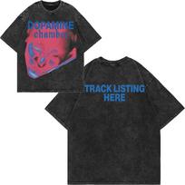 100% Cotton Vintage Washed Fontaines D.C. Dopamine Chamber T Shirt Fashion Men/Women Aesthetic Retro Loose Acid Wash Tees Shirts M pink