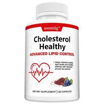 Soomiig Cholesterol Support Capsules, Red Yeast Rice, Grape Seed Extract, Niacin, 120 Caps 120 Capsules
